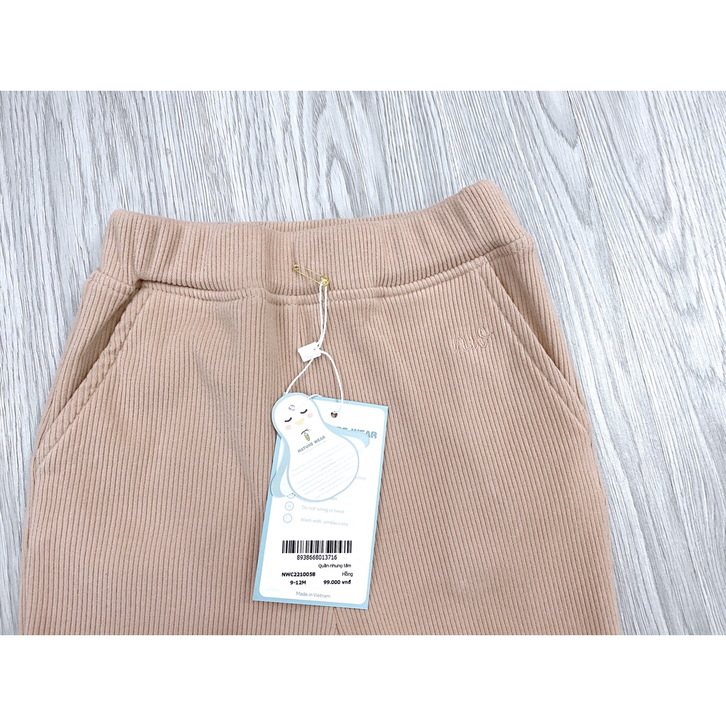 NATURE WEAR - Quần dài nhung ấm cho bé trai bé gái hãng NATURE WEAR