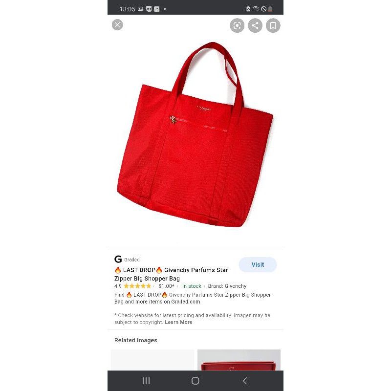 [ Gift Hãng 100% ] Túi Tote Gavaan Chi Parfum Red Shopping Bag