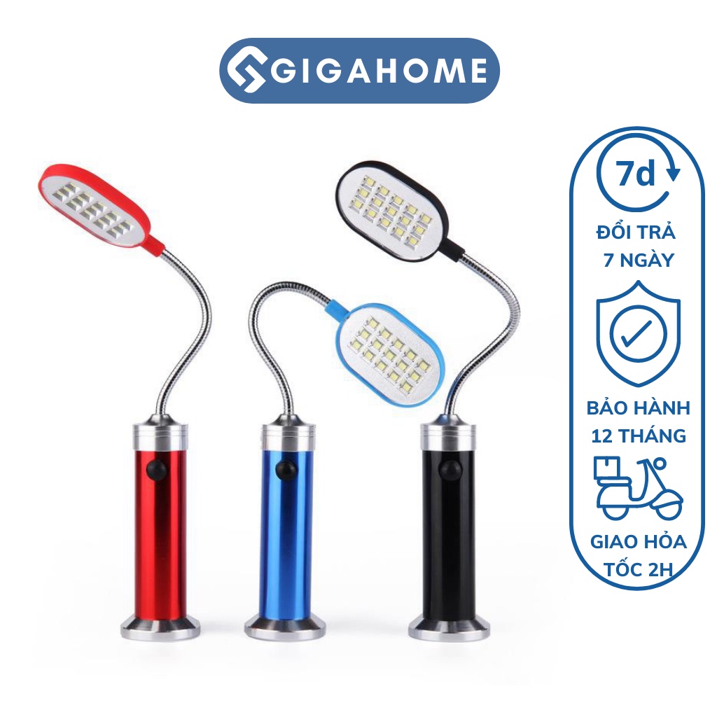Đèn Led 15 Bóng Siêu Sáng Có Chân Đế Hít Nâm Châm, Có Thể Uốn Cong GIGAHOME 5455