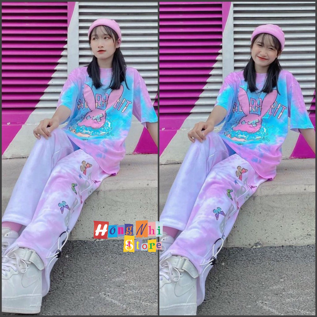 Quần Jogger 3D Ulzzang Unisex Jogger Loang Màu Dây Rút In Phản Quang - MM