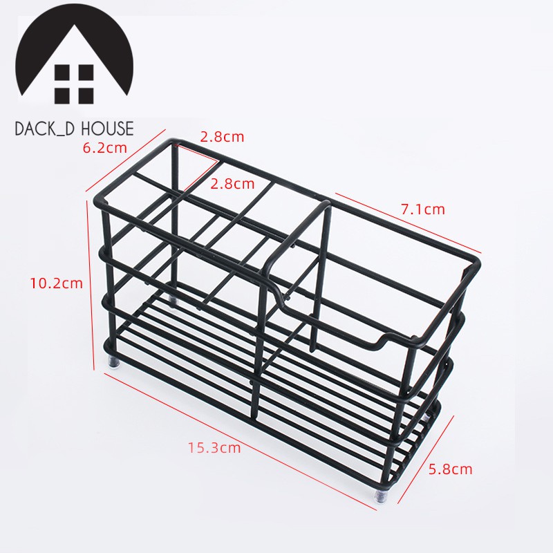 Giá đựng bàn chải và kem đánh răng inox 304 Dack D House, sơn tĩnh điện đen, tiện lợi thông minh, gia dụng cao cấp