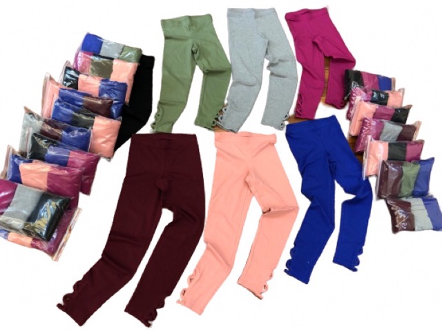 Quần Legging Bé Gái 4 đến 16 tuổi vnxk ống đan