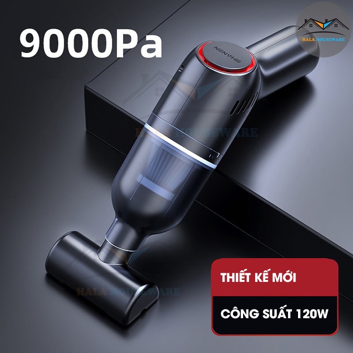 Máy hút bụi cầm tay không dây mini , hút bụi ô tô, sofa, giường, tủ lực hút mạnh 9000PA, hút liên tục 30phút