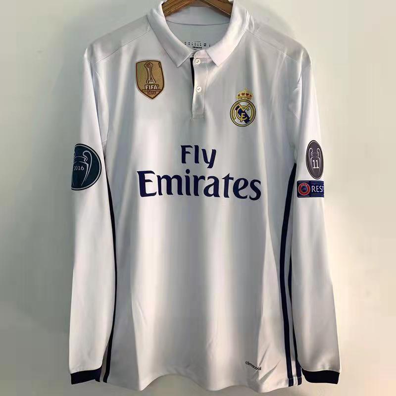 Áo Thun Tay Dài Phong Cách Retro Real Madrid 15/16 & 16/17