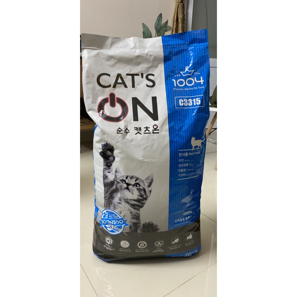 [Mã PET50 giảm 10% - tối đa 50K đơn 250K] Cat On 20kg thức ăn hạt cho mèo mọi lứa tuổi nhập khẩu trực tiếp Hàn Quốc