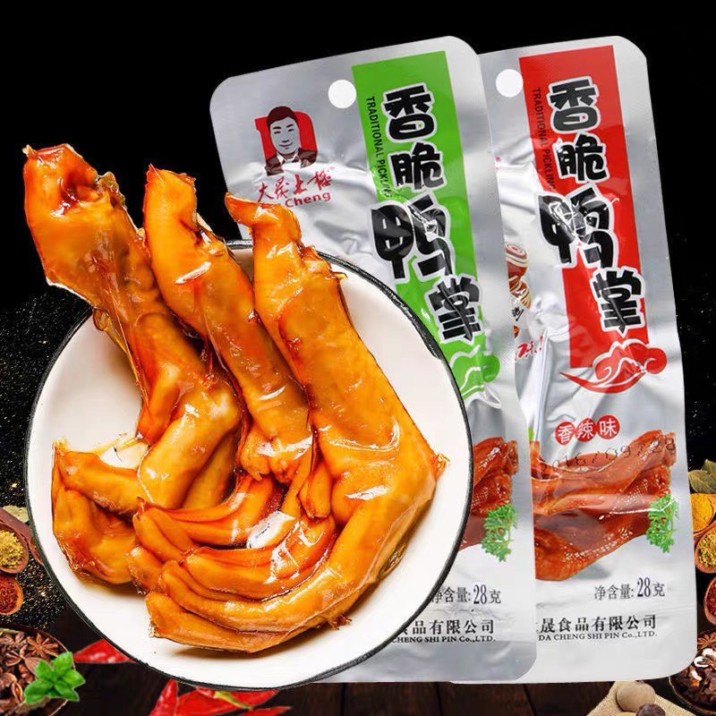 Bịch 30C Chân Vịt Cay Dacheng Tứ Xuyên Loại To 31.8G Dai Giòn Nhiều Thịt