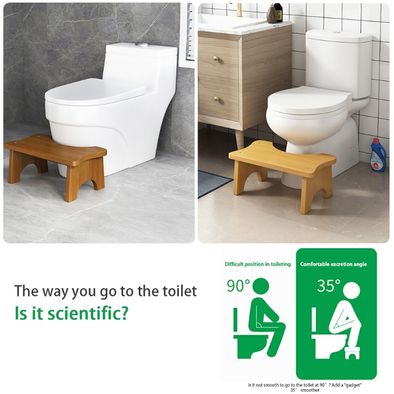 Ghế Đẩu Tập Chân Chống Trượt Bằng Tre Tiện Dụng Cho Người Lớn Và Trẻ Em