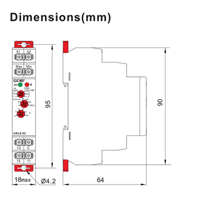 Rơ Le Kiểm Soát Mức Lỏng GEYA GRL8-02 10A ACDC24V-240V