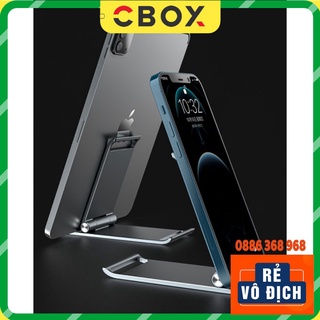 Giá Đỡ Điện Thoại Để Bàn Có Thể Điều Chỉnh Góc Nghiêng Gấp Gọn Hợp Kim Nhôm Cao Cấp CBOX P19