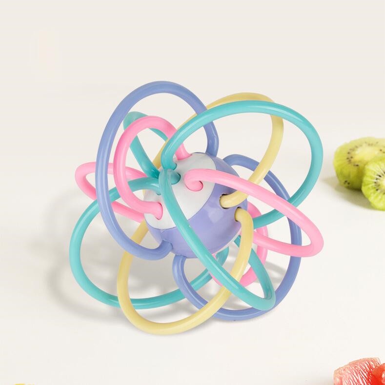 Xúc xắc gặm nướu Đồ chơi nhai cầm tay bằng cao su mềm cho bé Xúc xắc gặm nướu tiếng và cắn được cho bé sơ sinh bộ đồ chơi