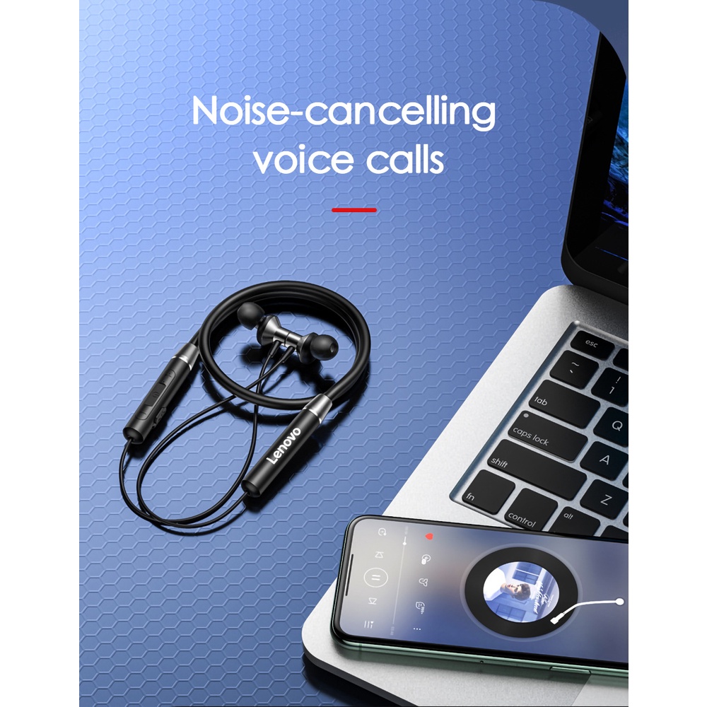 Tai Nghe Nhét Tai Thể Thao Không Dây Bluetooth 5.0 Pin Dài IPX5 Giảm Tiếng Ồn Chống Nước Có Mic Cho Lenovo HE05X Ii HE05