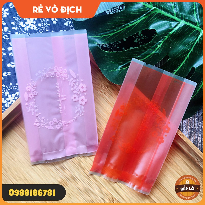 Túi đựng bánh trung thu vòng hoa tròn loại 50gr 100gr 125gr  XINH XẮN - 1 set 100 túi