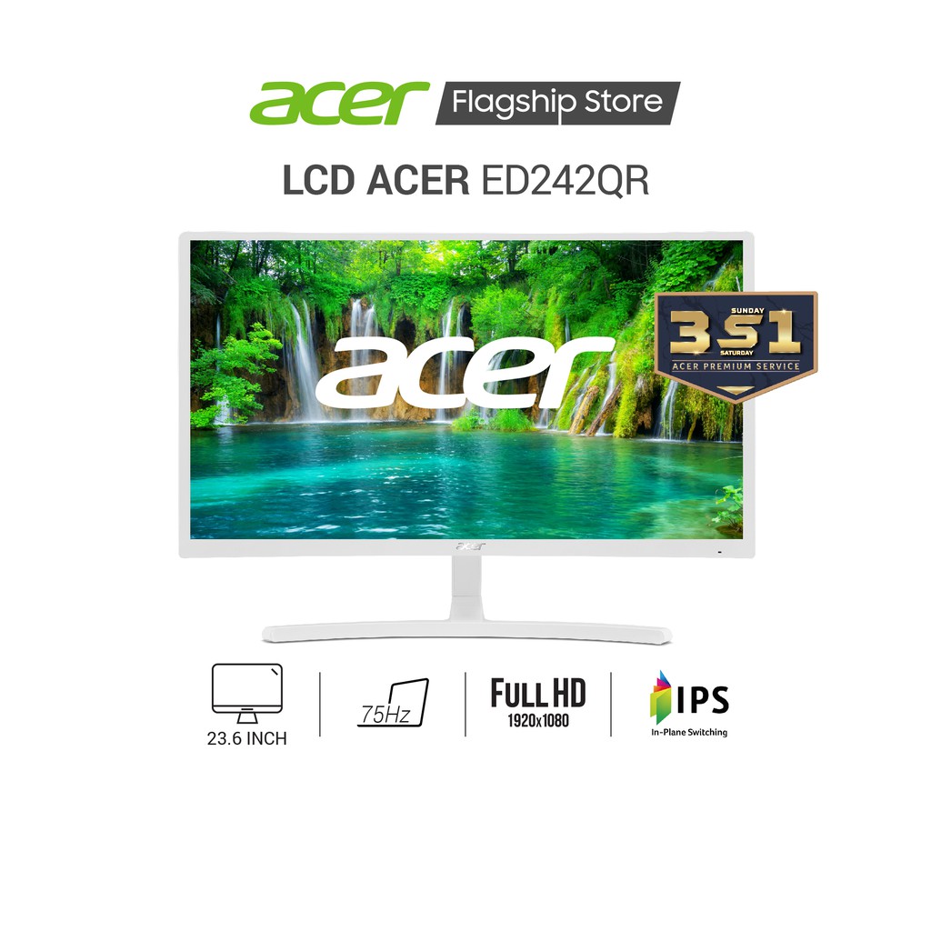 Màn hình máy tính ACER ED242QR 23.6 inch | Màn hình cong | Full HD | Giảm ánh sáng xanh | BigBuy360 - bigbuy360.vn