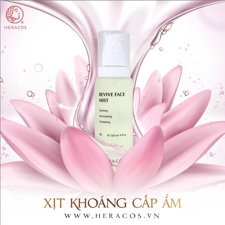 +Quà 90k-Xịt khoáng thiên nhiên dưỡng ẩm REVIVE FACE MIST HERACOS 120Ml cân bằng độ ẩm giúp da mềm mại sáng mịn | BigBuy360 - bigbuy360.vn