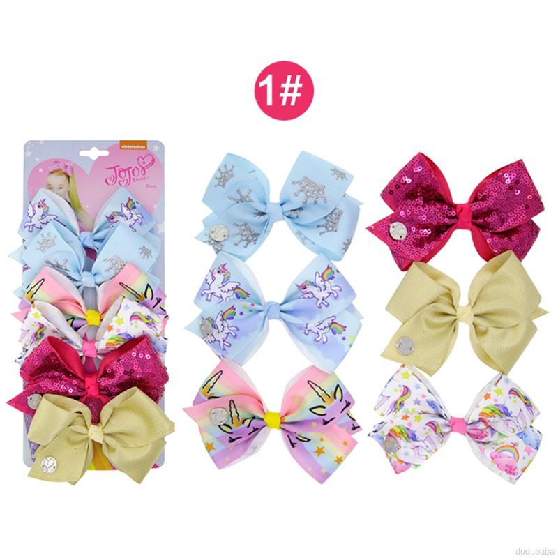 Set 6 Kẹp Tóc Nơ Cho Bé Gái