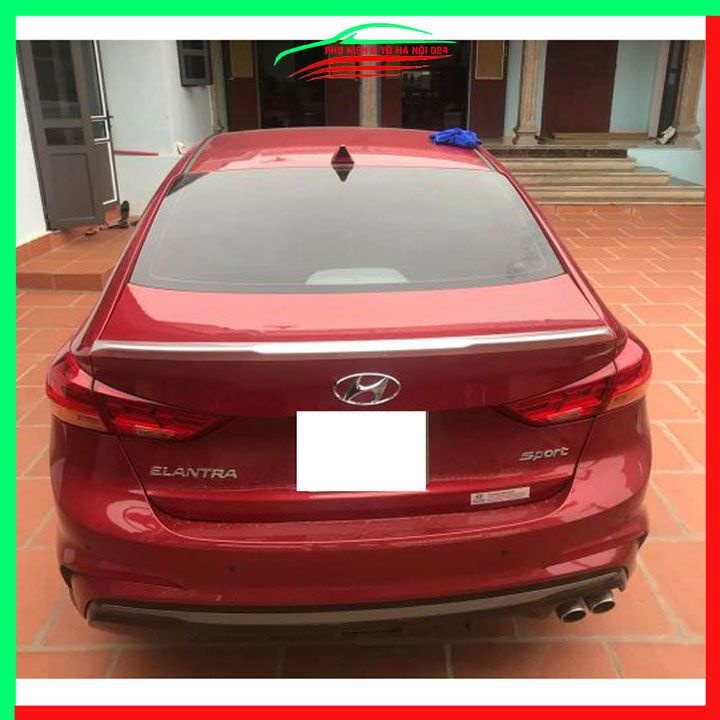 Đuôi gió sau xe liền cốp Elantra 2016-2018 hàng mộc chưa sơn