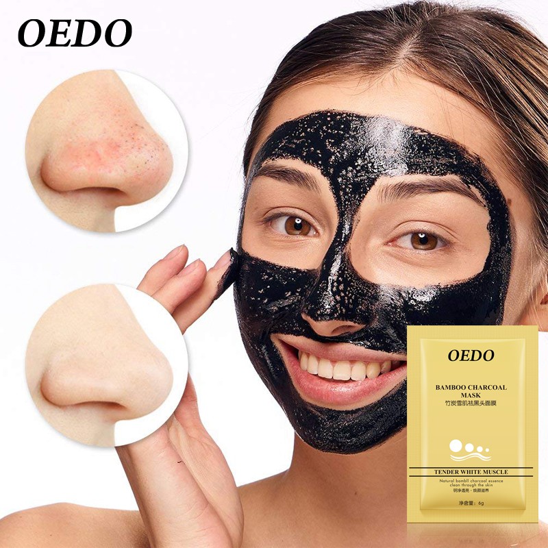 Miếng dán lột mụn ở mũi OEDO được làm từ than tre giúp lấy sạch mụn đầu đen và thu nhỏ lỗ chân lông sạch sâu hỗ 6g