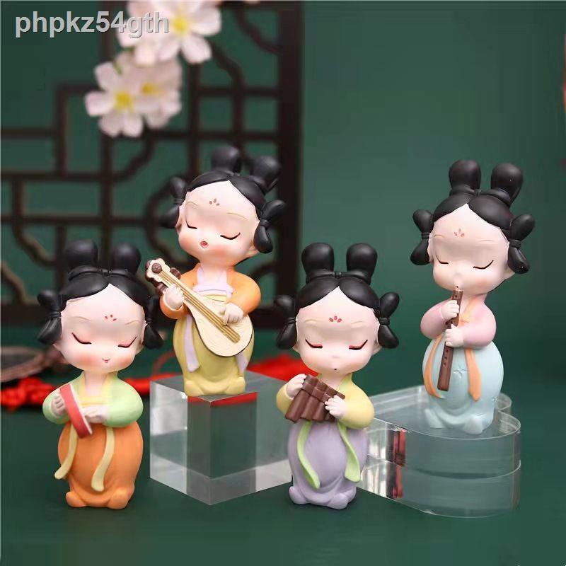 ✓ (Mới về)Đồ cổ Tang Cung điện Tiệc âm nhạc Cô gái mù Hộp trang trí bằng nhựa dễ thương vẻ đẹp Món quà ngày lễ làm tay