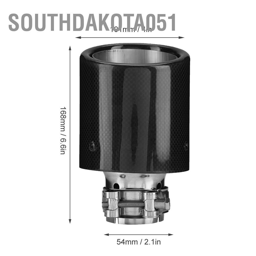 [Hàng HOT] Ống Xả Giảm Thanh Pô Xe Hơi 54-101mm Bằng  Thép Không Gỉ Carbon Tiện Dụng Cho Xe Ô Tô【Southdakota051】
