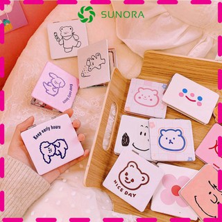 Gương mini gập hai mặt dễ thương hàn quốc
