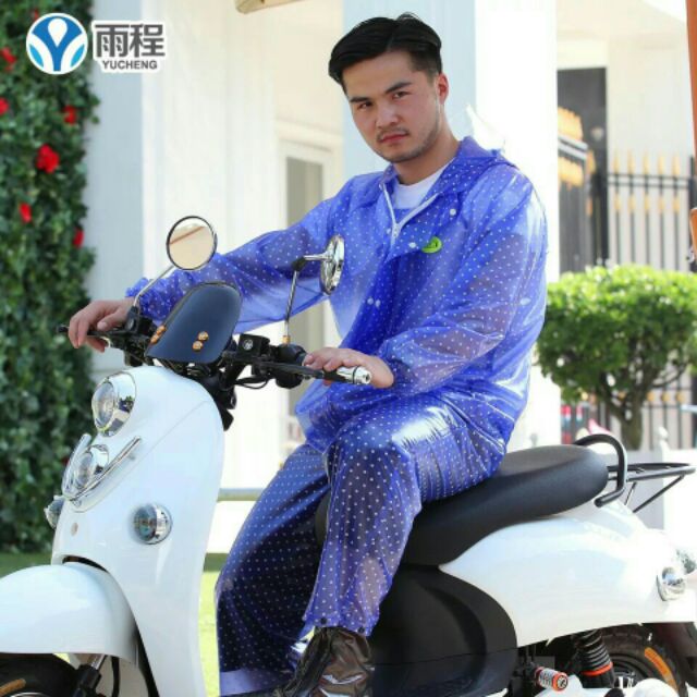 Áo mưa bộ chấm bi