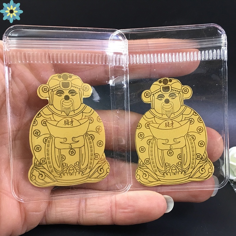 Miếng Dán Hình Thần Tài Màu Vàng Dùng Trang Trí