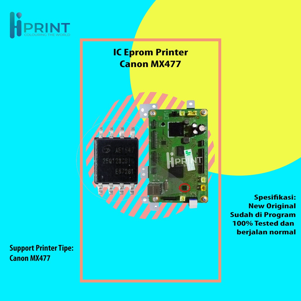 Máy In Canon Mx477 Ic Mx-477 25q128, Eeprom Ic Reset Canon