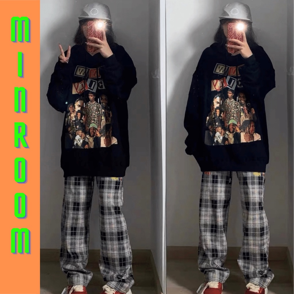 Áo hoodie nữ form rộng Min Room, áo nỉ unisex mũ hai lớp dày dặn MELLY AHML