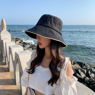 Nón Bucket Chống Nắng Vành Rộng Thiết Kế Mới Thời Trang Mùa Xuân Thu Theo Phong Cách Nhật Hàn Cho Nữ