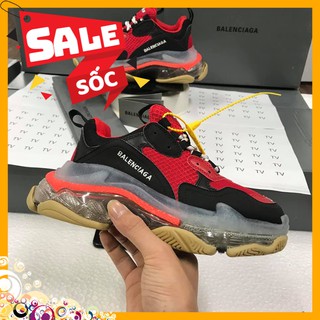 [ FULL BOX ] Giày Balen Đế hơi Cao Cấp Đỏ Đen