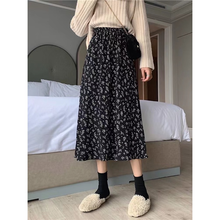 Chân Váy Chữ a Họa Tiết Hoa Thời Trang Cho Nữ