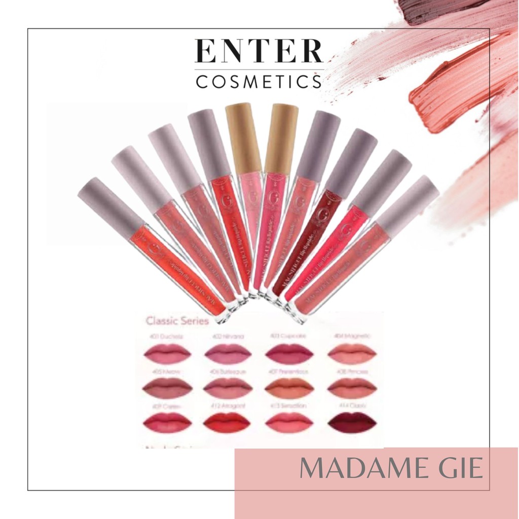 (hàng Mới Về) Son Kem Lì Madame Gie Magnifique Màu Sắc Thời Trang Mờ / Matte