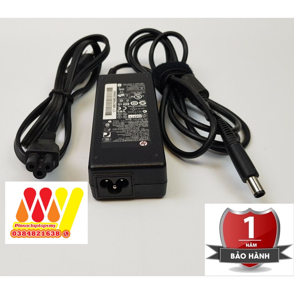 SẠC Laptop HP 4.7 Chân KIM To - 19V - 4.7A HP 8460 8470 8560P 8570P (Adapter HP 90w Tròn To) tặng kèm dây nguồn