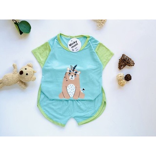 Bộ cộc tay thun lạnh Minky Mom