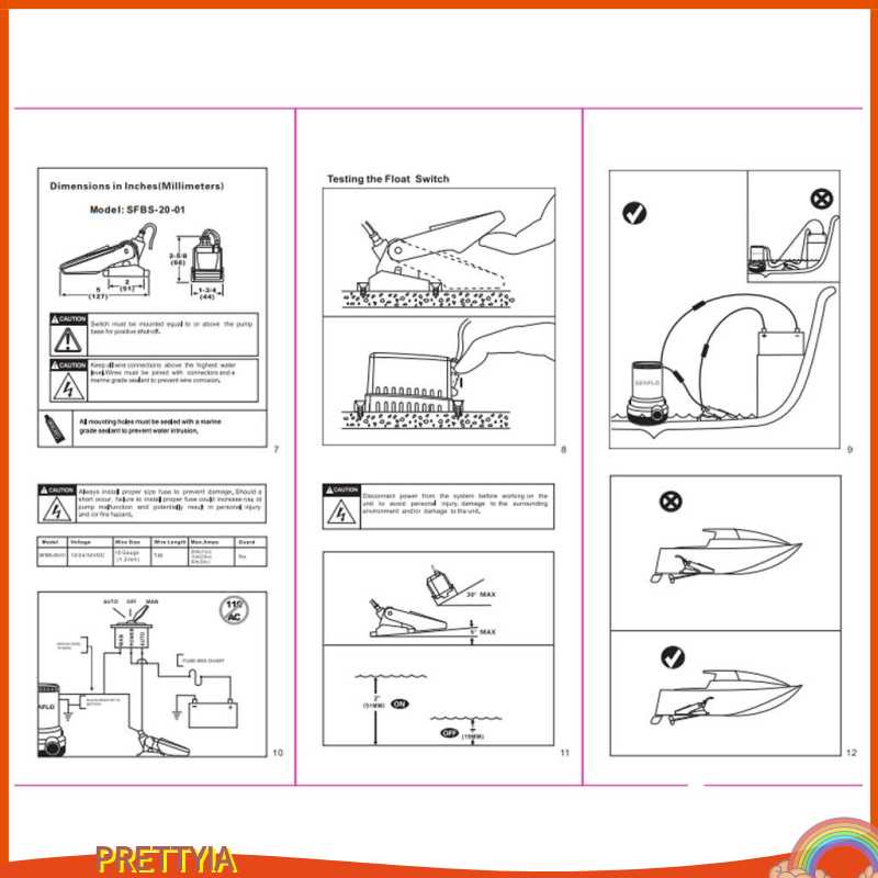 Công tắc phao bơm nước tự động 12V 24V hoặc 32V 20 Ampo cho tàu thuyền | BigBuy360 - bigbuy360.vn