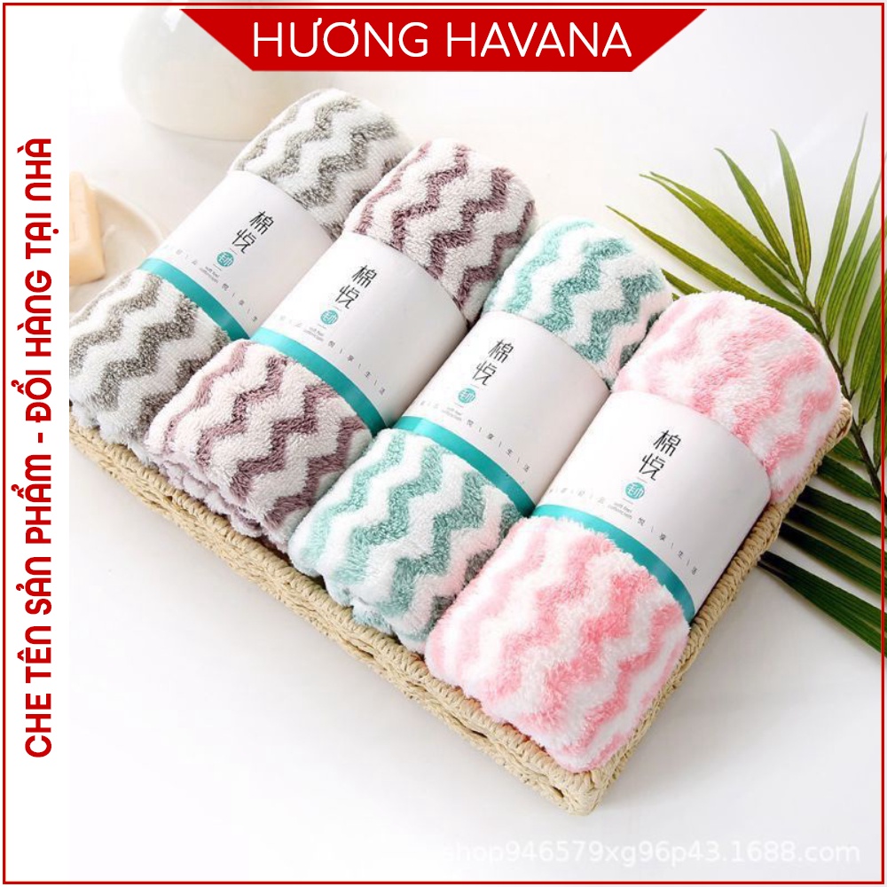 Khăn mặt lông mịn siêu thấm nước kích thước 50x28cm [Havana KHAN02]