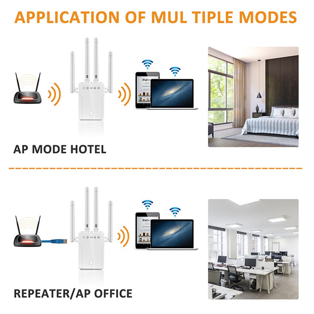 Bộ Khuếch Đại Tín Hiệu Wifi Không Dây 300m 4 Ăng Ten Phù Hợp Cho Gia Đình / Văn Phòng | BigBuy360 - bigbuy360.vn