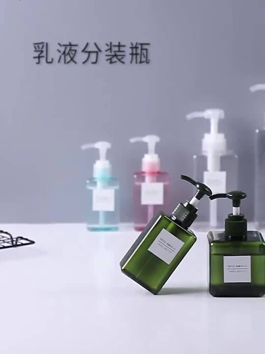 Chai đựng xà phòng hình vuông trong suốt dung tích 250/ 450/ 650ml tiện dụng | BigBuy360 - bigbuy360.vn