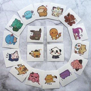 Hình Xăm Dán Chống Thấm Nước Hình Pokemon Dễ Thương Cho Bé