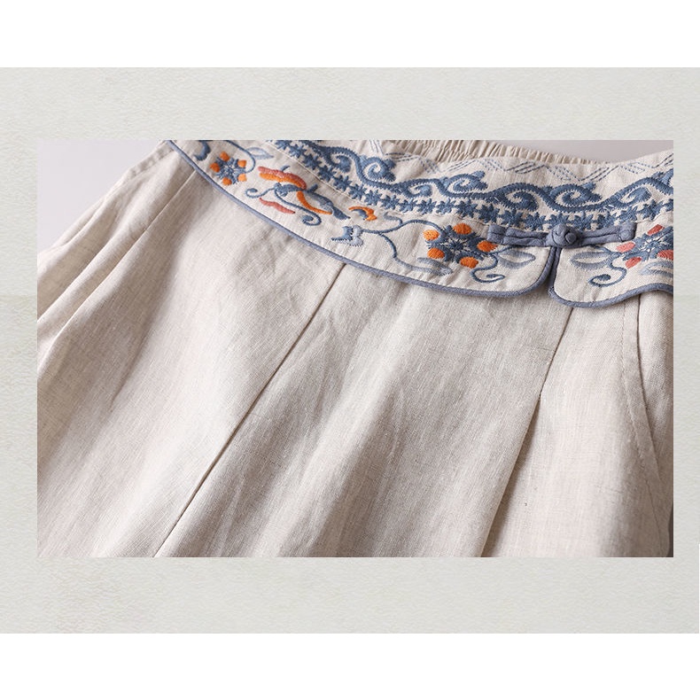 ☻ L O T U S ☻ Quần Ống Rộng Plus Size 3 / 4 Phong Cách Cổ Điển LFB0195