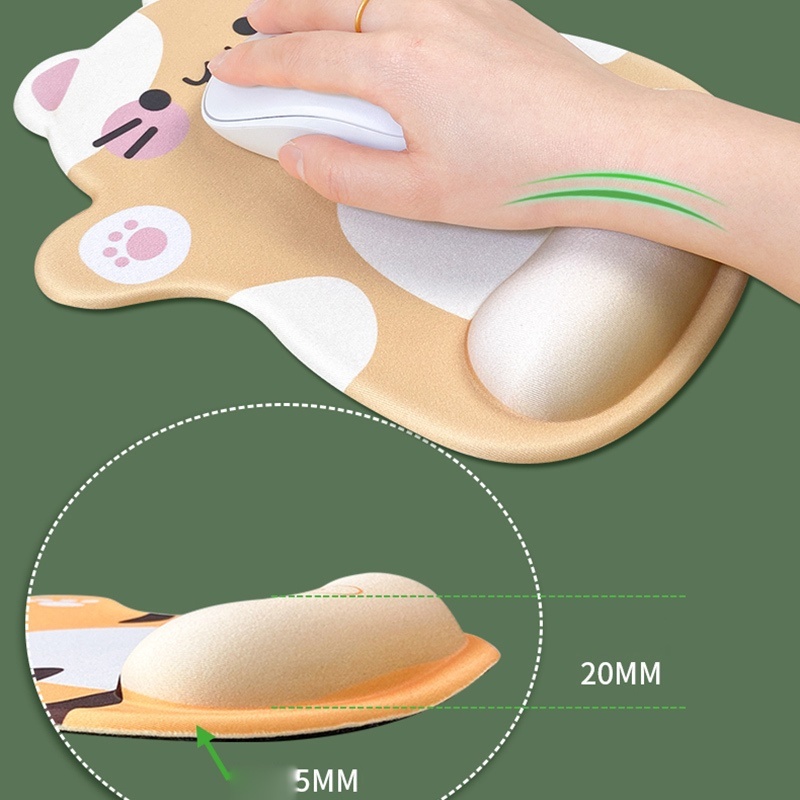 Tấm Lót Chuột Bằng Gel Silicone Chống Trượt In Họa Tiết Hoạt Hình Dễ Thương