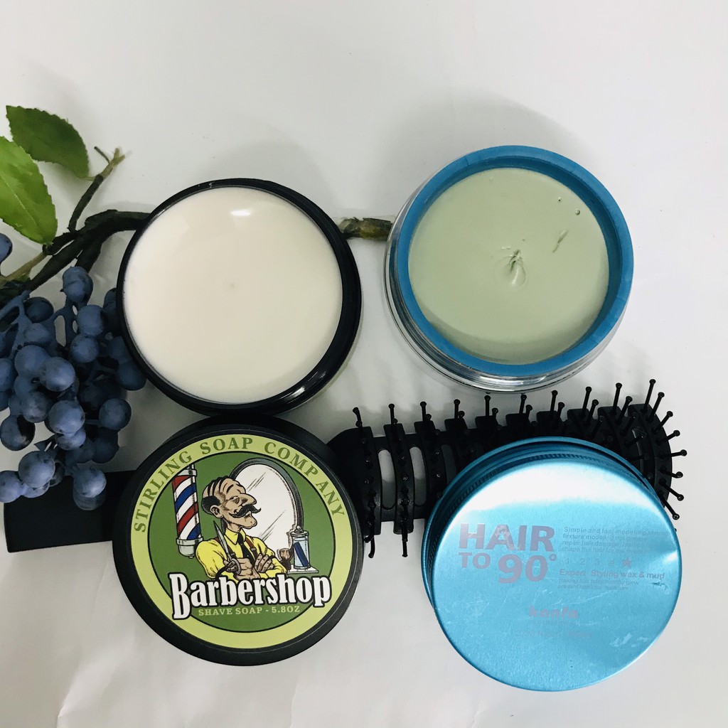 Combo Sáp Vuốt Tóc BarberShop Shave Soap + Sáp vuốt tóc Kanfa Hair to