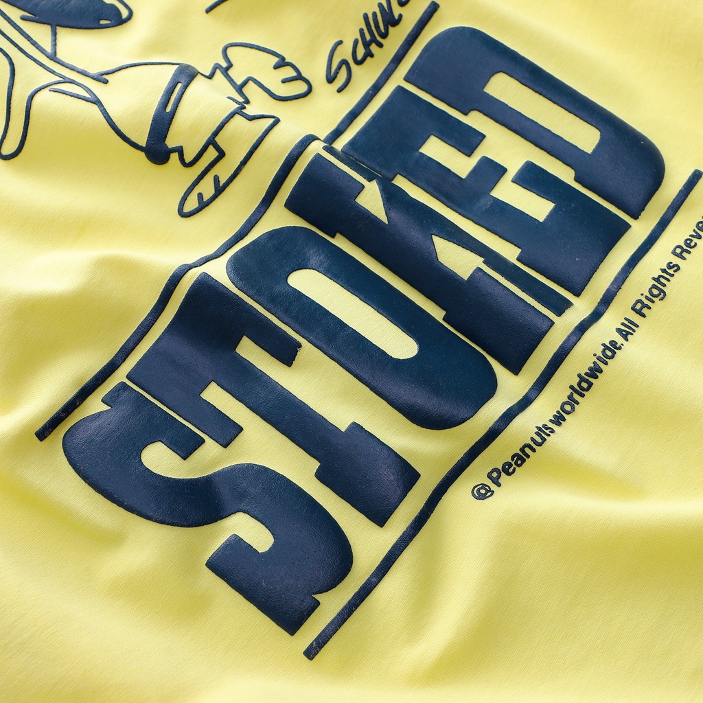 Áo thun thời trang unisex, họa tiết hoạt hình SNOPPY siêu cute, chất cotton dệt đồng bo cực đẹp 1991