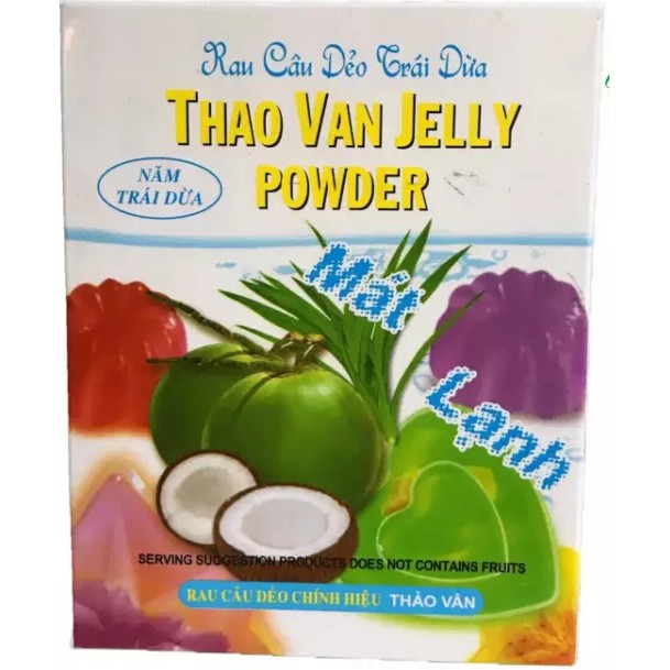 BỘT RAU CÂU DẺO TRÁI DỪA THẢO VÂN ( HỘP 10 GÓI)