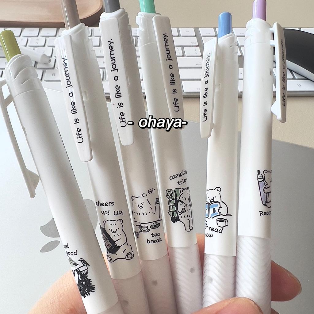 Bút Mực Gel Ngòi 0.5mm Có Thể Thay Thế Hình Gấu Dễ Thương