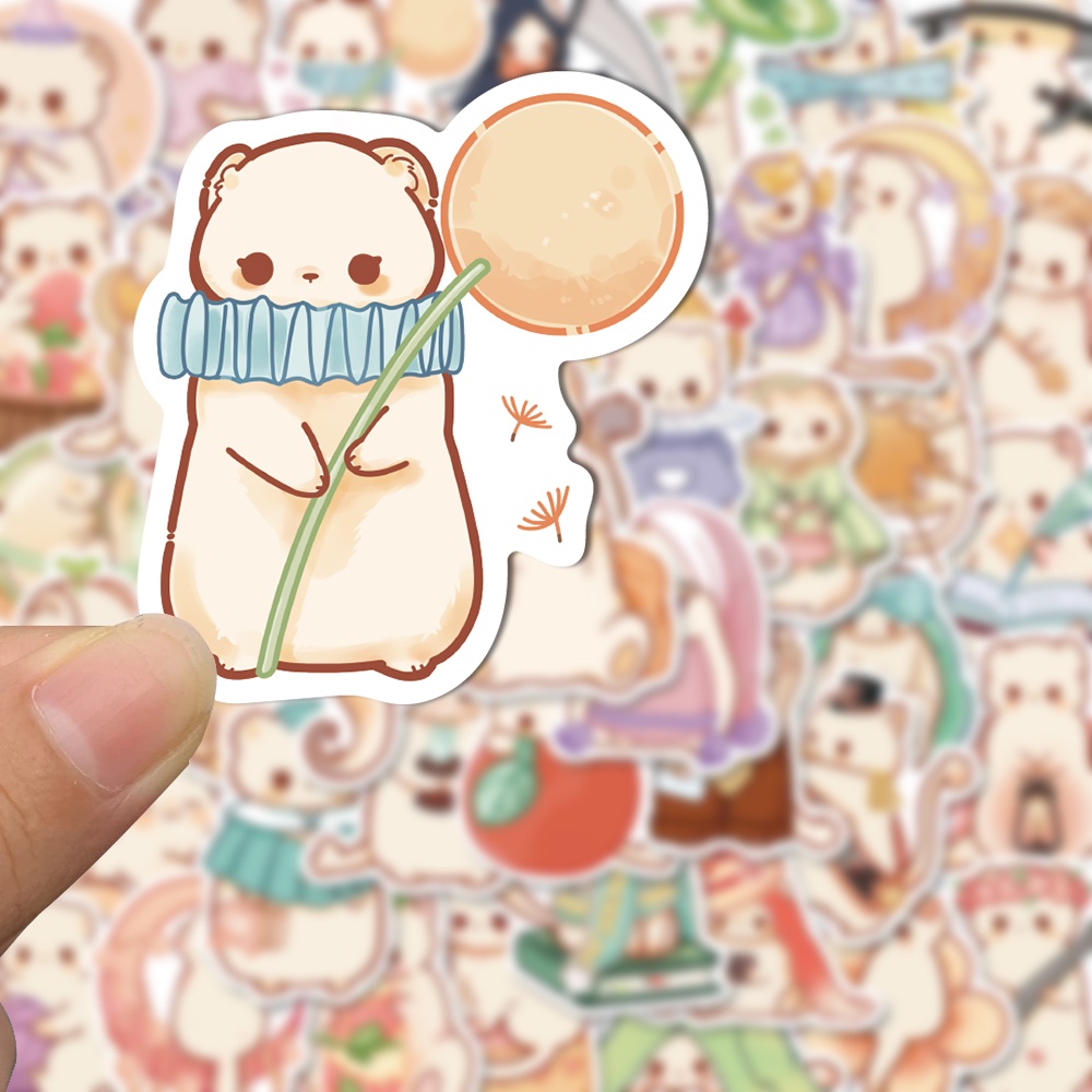 Bộ 50 Miếng Dán Hoạt Hình Chống Thấm Nước Trang Trí Laptop