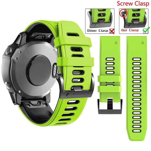 Dây Đồng Hồ Bằng Silicone Chống Thấm Nước Chất Lượng Cao 26mm 22mm Cho Garmin Fenix 7 7X 6 6X Pro 5 5X Plus 3 3hr 2 Forerunner 965 955 945 935 Epix Gen 2