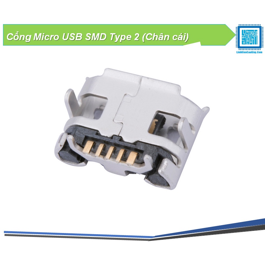 Cổng Micro USB SMD Type 2 (Chân cái)