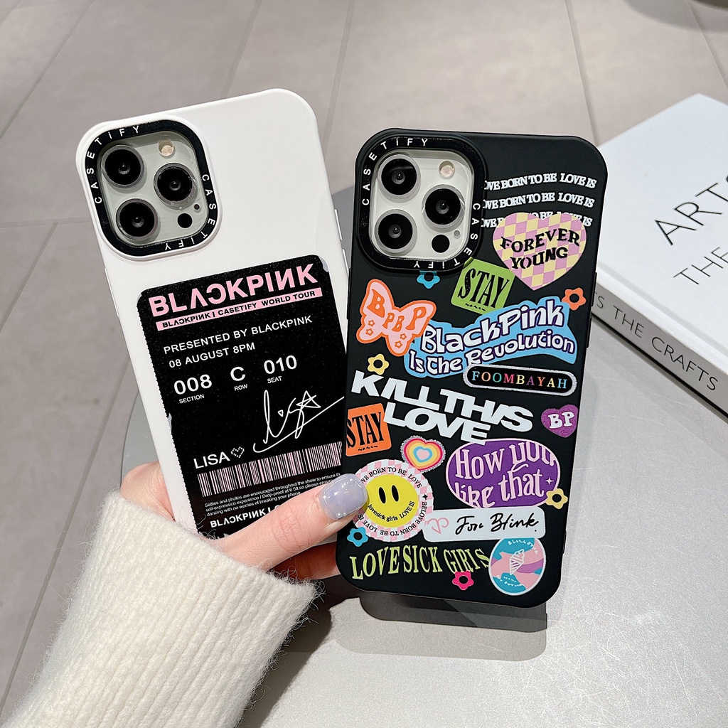 Ốp Điện Thoại In Hình Nhóm Nhạc BLACKPINK Cho iPhone13Pro iP12Pro XS iPhone11 12Promax 13Promax 11 12 13 7P