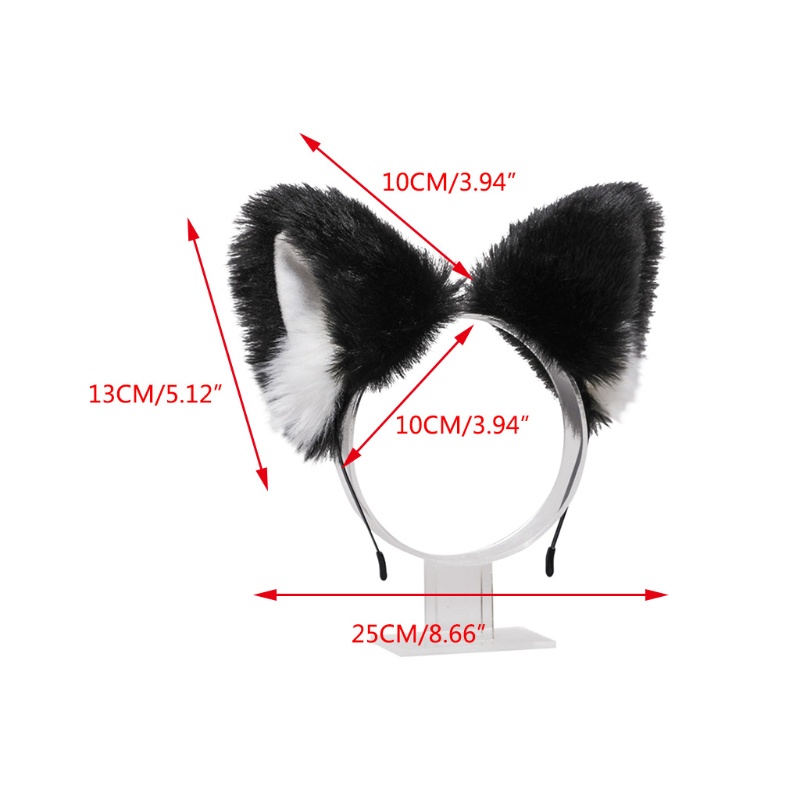 Băng Đô Tai Mèo Phối Lông Hóa Trang Halloween